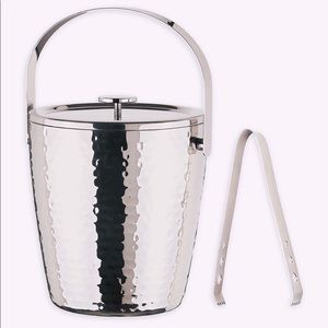 Hammered Stainless Steel Ice Bucket